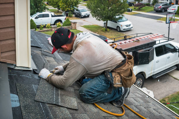 Professional Emergency Roof Repair technician working in Topeka, IN